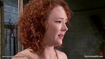 Busty Tied Up Ginger Slave Trainee Audrey Hollander Standing With Vibe Between Legs And Getting Whip Then Bent Over A Beam Butt Plugged thumbnail