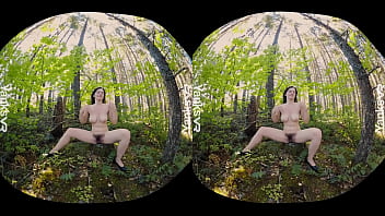Big Meloned Brunette Amateur Honey From Yanks Raven Snow Masturbating Her Hairy Beaver Outdoors In 3d Virtual Reality Video thumbnail