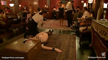 Maestro Stefanos Hosts A Brunch Party Where Submissive Slaves Led By Nerine Mechanique Are Tormented And Spanked In Front Of Horny Guests In The Upper Floor thumbnail