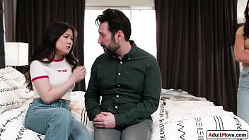 Gfs Find Out They Date The Same Guy And Decide Share Themthey Make Him Watch While They Kiss And Lick Pussythe Asian Is Facesitted While Banged thumbnail