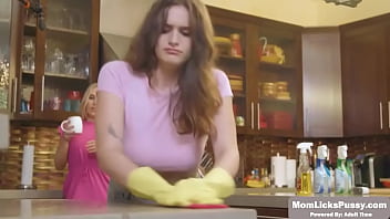 Busty Milf Helps Her Teen Stepdaughter To Be Prepared For Her Adulthoodafter That They Get Horny And Start Kissing And Licking Each Others Pussy thumbnail