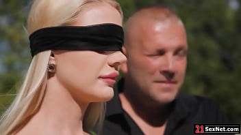 Russian Babe Hooks Up Wit Ha Rich Guyshe Gets Blindfolded While Giving Blowjobthe Big Tits Blonde Deepthroats Then Receives Double Penetration thumbnail