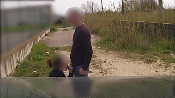 Naughty Teacher Asks Student To Fuck Outside In Public Parking Lot On Car Hood And Cumming In Mouth Almost Caught By Stranger Risky Public Sex thumbnail