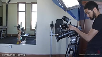 Camera Man Mickey Mod Binds Big Tits Blonde Fitness Instructor Cherie Deville After Shooting And Makes Her Fuck Sybian And Whips Her Shaved Pussy thumbnail