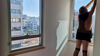 Desperate Exhibitionist Slut Stefan Nolte Shows Herself Off In The Business Neighbourhood Of Her Office thumbnail