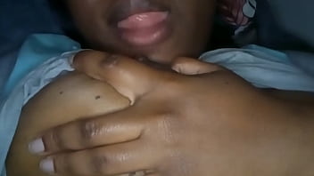 Young Ebony Slut Licks Her Nipples And Makes Herself Soaking Wet She Gets Really Naughty And Starts To Touch Herself Under Her Sheets thumbnail