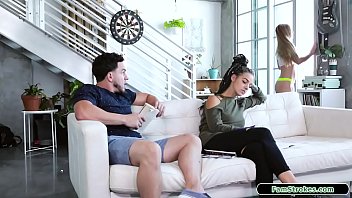 Busty Petite Stepsis Horny Up Her Stepbrowhen His Gf Notices She Leaves But His Stepsis Offers Herselfhe Licks Her Pussy And She Sucks His Big Cock thumbnail