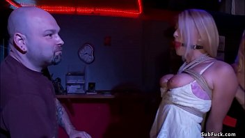 Blonde Dom Lorelei Lee Brings Hot Big Tits Slut Allie James In Public Crowded Bar And There Fists Her And Licks Her Pussy And Torments thumbnail