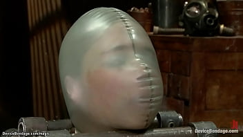 Blonde Lesbian Slave Star In See Through Lingerie Bound To Metal Device In Squating Position Gets Cattle Prod Then Gets Pussy Clamped And Tormented By Dominatrix Claire Adams thumbnail