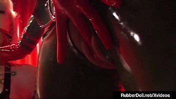 Busty Brunette Femdom Queen Rubberdoll Straddles Her Blonde Prisoner's Leg Strapon & Then Penetrates Her Captive With A Mechanical Drill thumbnail